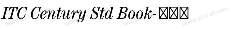 ITC Century Std Book字体转换
